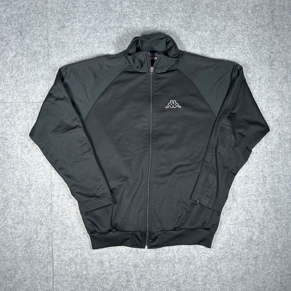 Kappa clothing item Men Medium Black streetwear athleisure full zip logo jacket